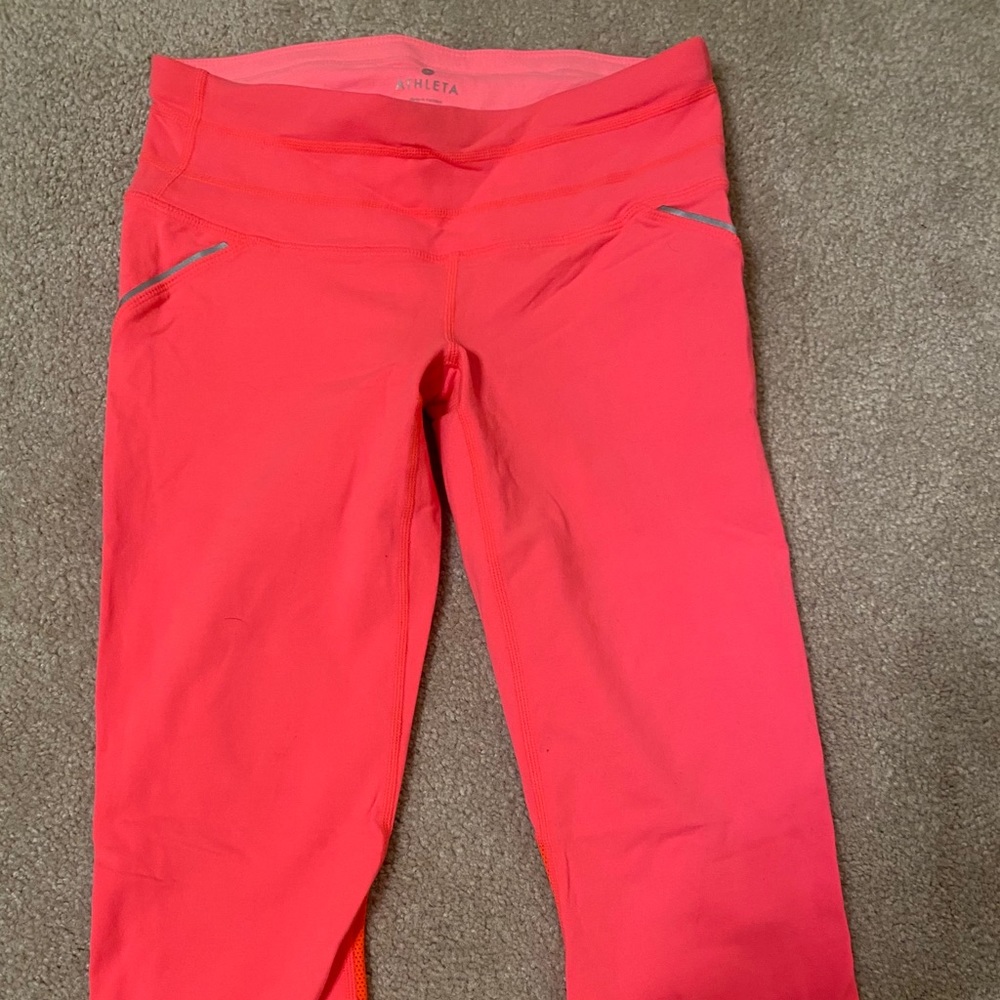 Coral/pink athleta leggings